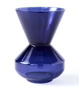 vase thick neck blue, Dark blue, small