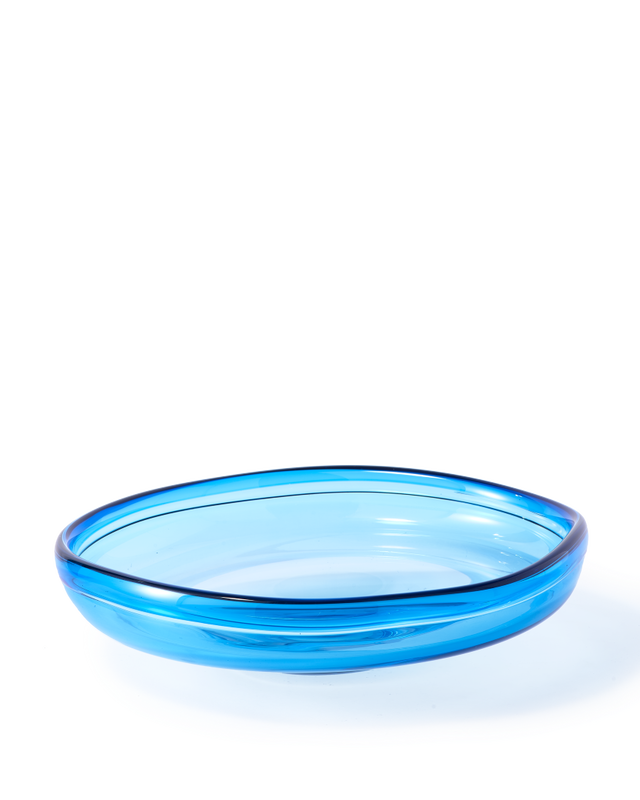 plate clear blue eye L, light blue, large