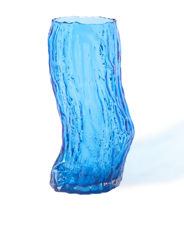 vase tree log blue M, Dark blue, large