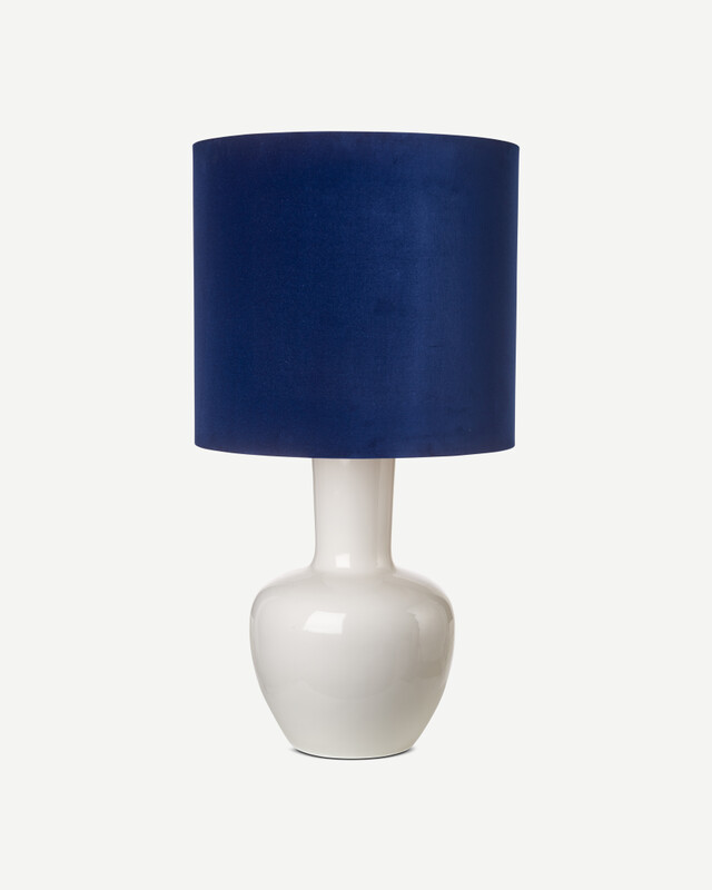 Lamp shade Ø55xH50cm velvet rust, Dark blue, pdp