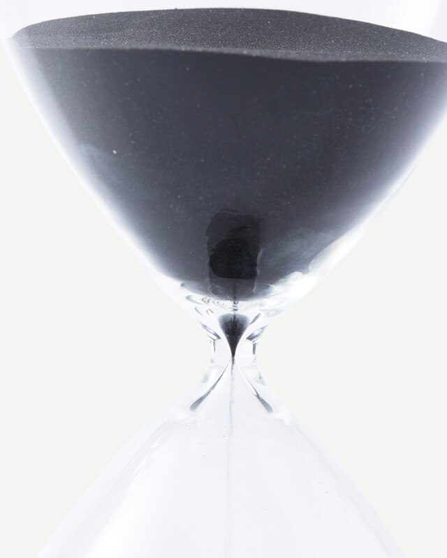 Black shop sand hourglass