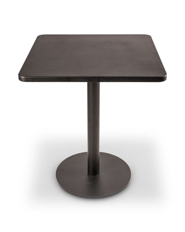Dining table Slab marble look shiny black, Black, large