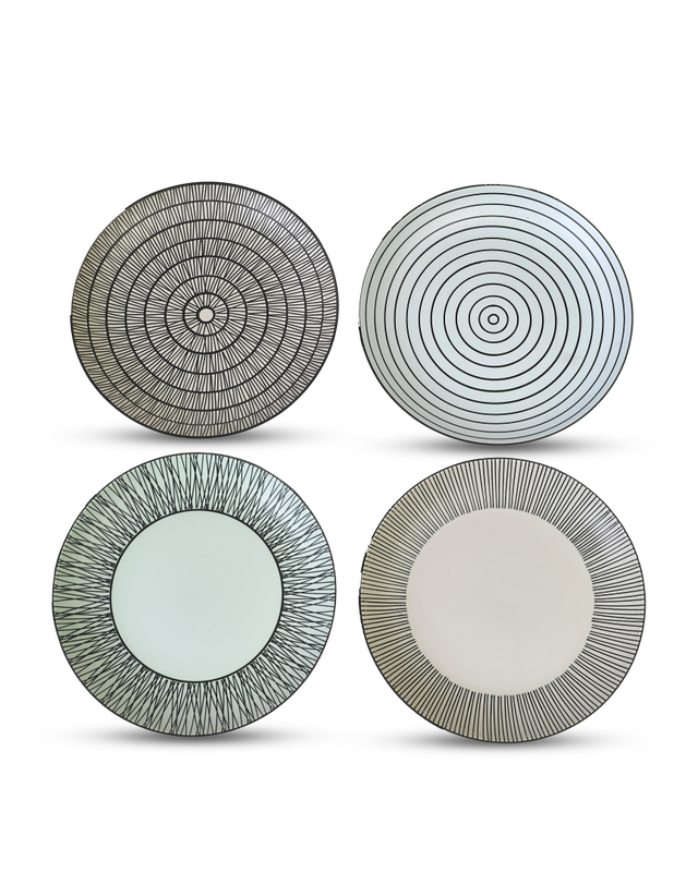 Side plate Pastel afresh set 4, Green grey, large