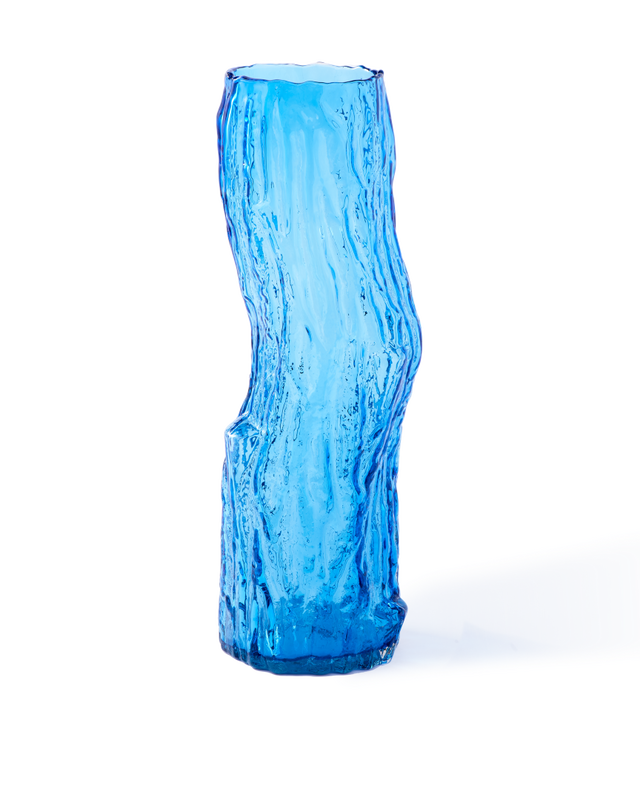 vase tree log blue L, Dark blue, large