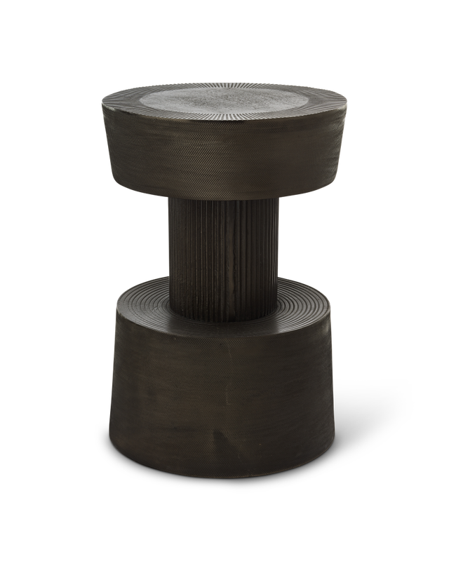 Stool Nut graphite, Dark grey, large