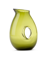 Jug with hole seagreen, Olive green, small