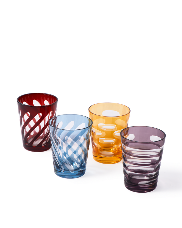 tumbler tubular set 4, Multi-colour, large