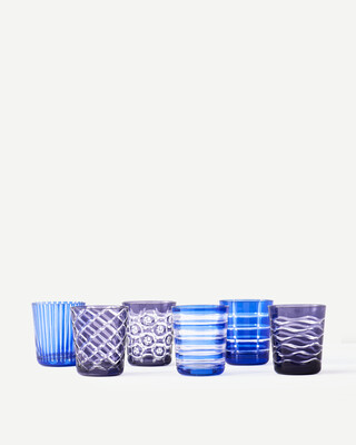 Tumbler cobalt mix set 6, Multi-colour, medium