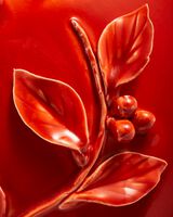 vase 3D birds orange, Orange, small