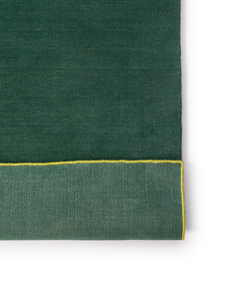 carpet outline dark green / lime 170x240, Dark green, medium