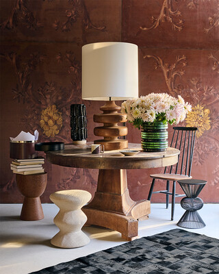 stool tip top, Cognac, medium