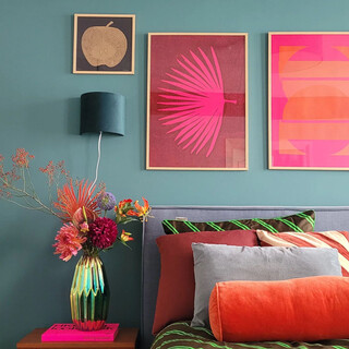 Vase Oily folds M, Multi-colour, medium