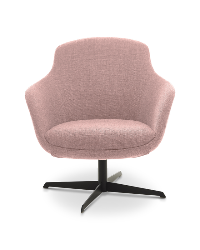 Swivel chair Spock beige, Light pink, large