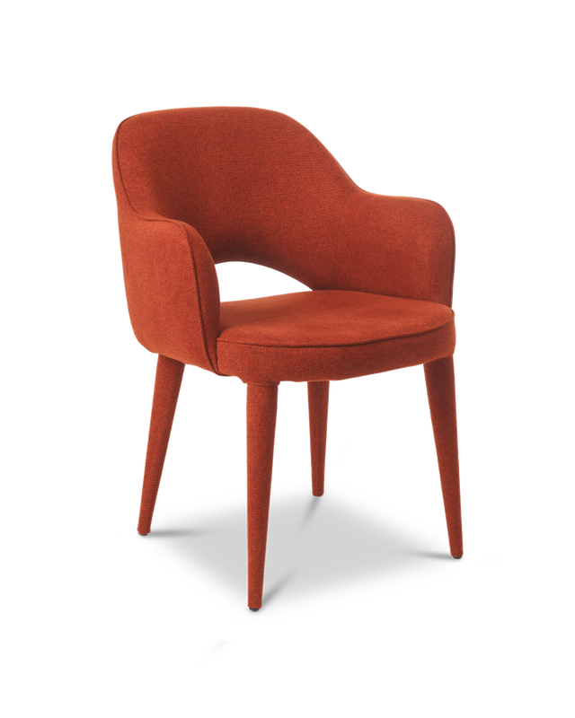 Chair arms Cosy fabric ecru, Rust red, large