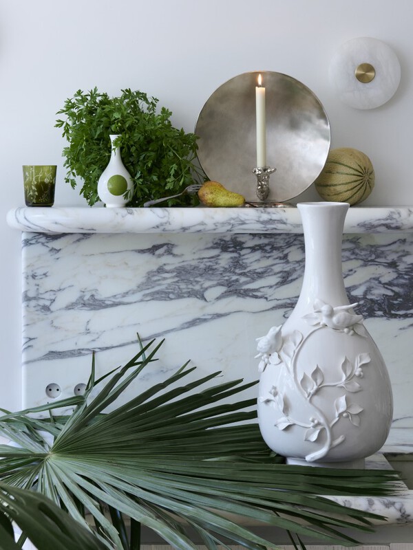 vase small bird orange, Dark green, pdp