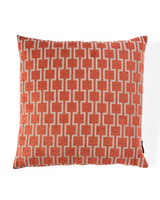 cushion geometric blue 45x45, Rust red, small