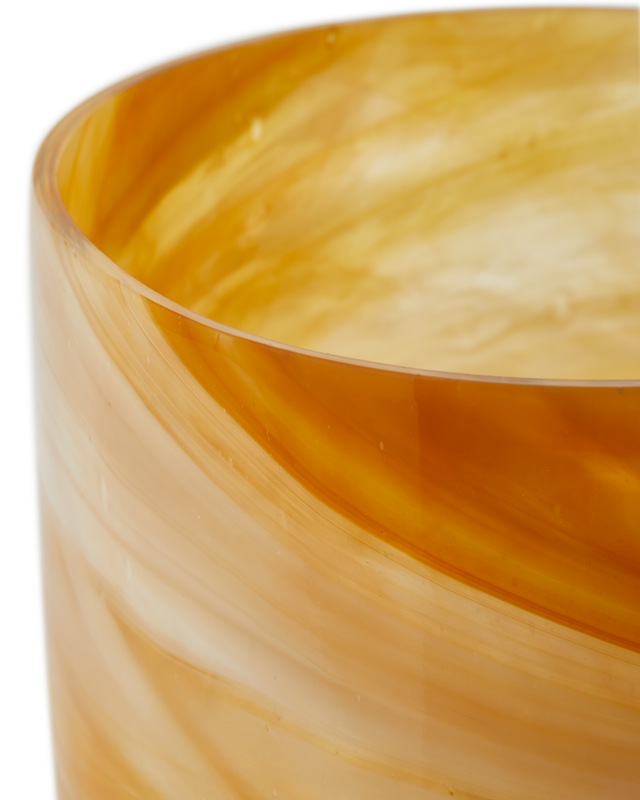 vase marbled glass beige S, Beige, small
