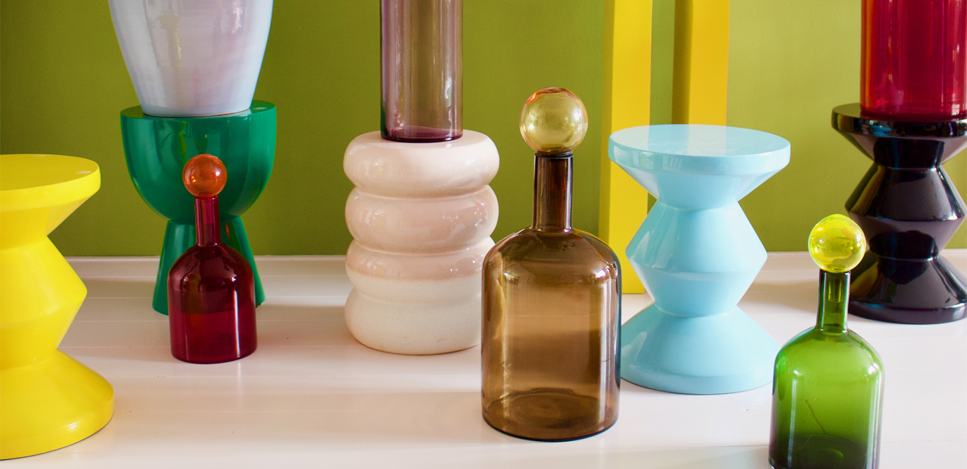 colourful side tables for bold interiors